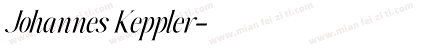 Johannes Keppler字体转换